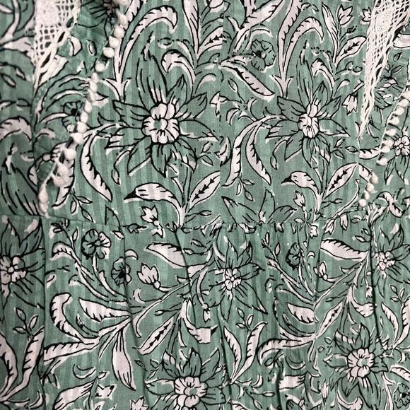 Loft Spring Bloom Lacy Ruffle Peplum Top Size Small - Picture 10 of 11